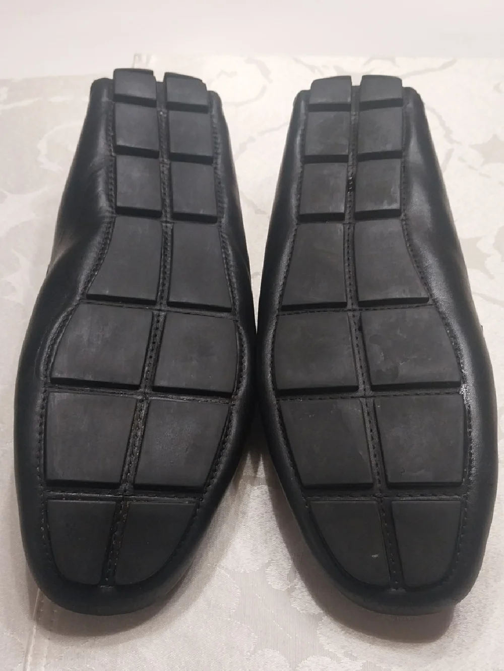 Vince Camuto Esmail Driving Loafers Men's 11.5M Black Leather Moccasin Stitching